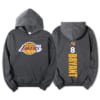 [Hoodies bóng rổ] - Lakers (Kobe - xám)