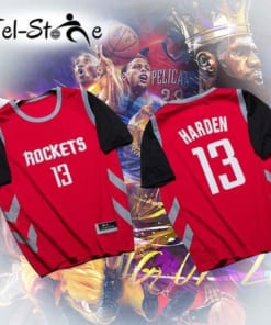 [ Áo bóng rổ có tay ] - Harden (Rockets đỏ)